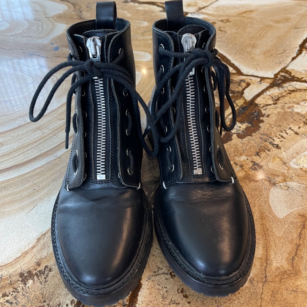 Rag And Bone Cannon Combat Boot, Us6 Black! - image 2